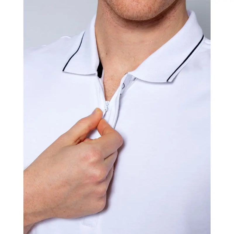 White Cotton Polo Shirt Armani Exchange