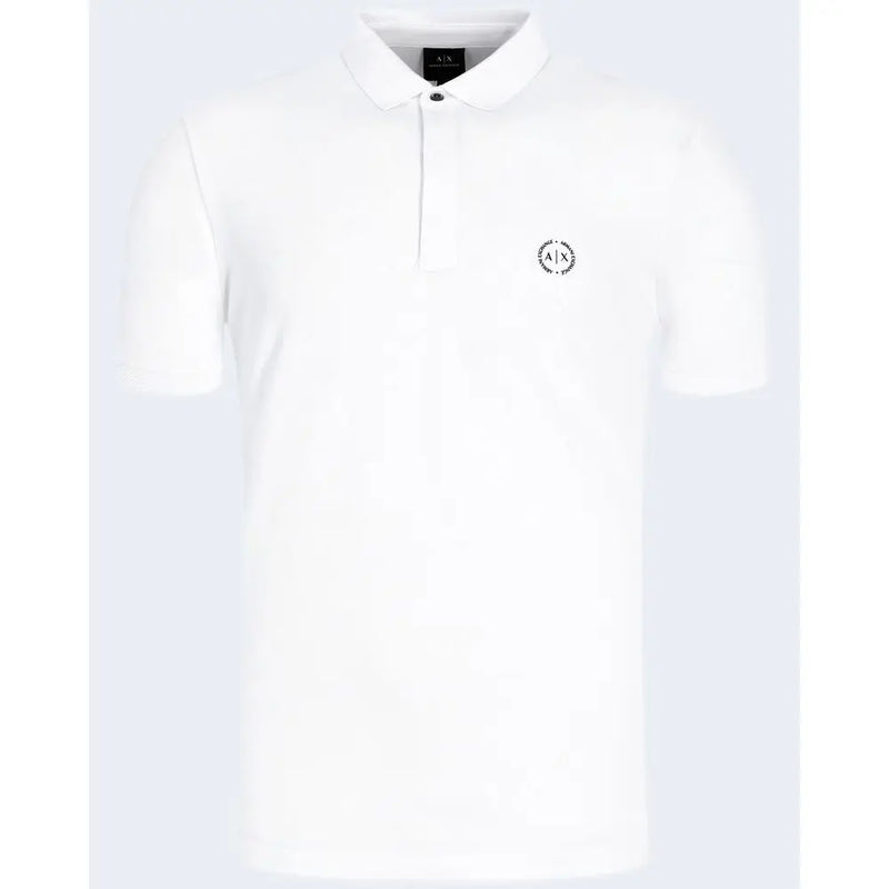 White Cotton Polo Shirt Armani Exchange