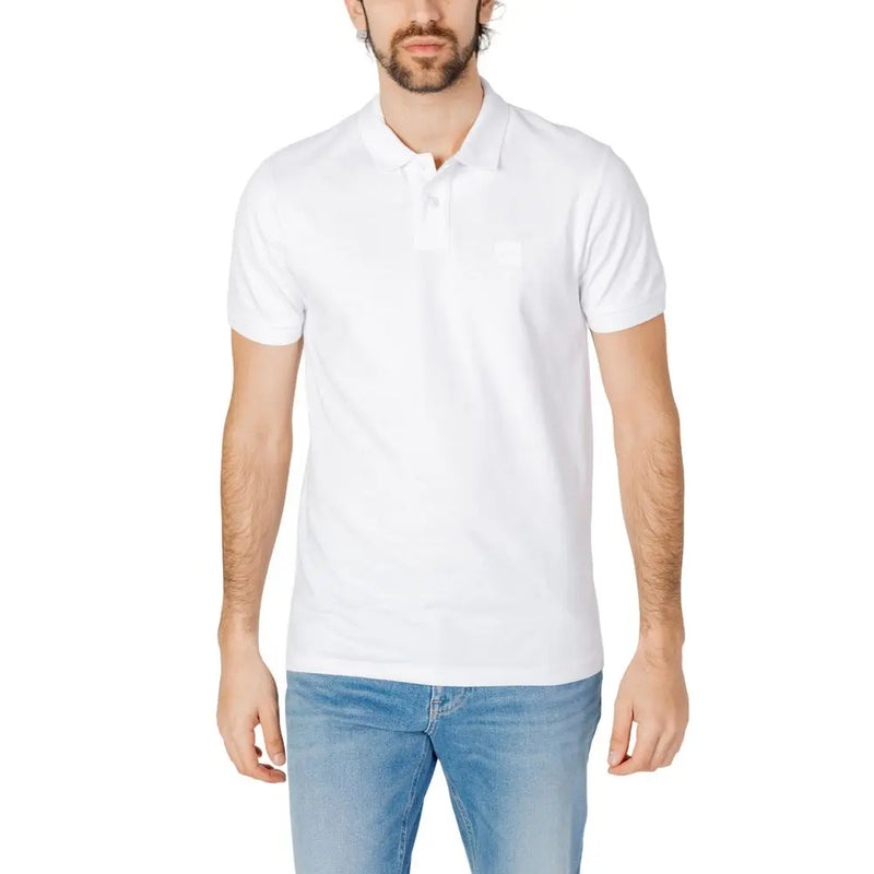 White Cotton Polo Shirt Hugo Boss