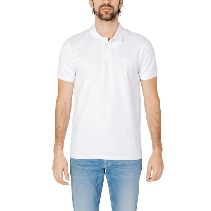 White Cotton Polo Shirt Hugo Boss