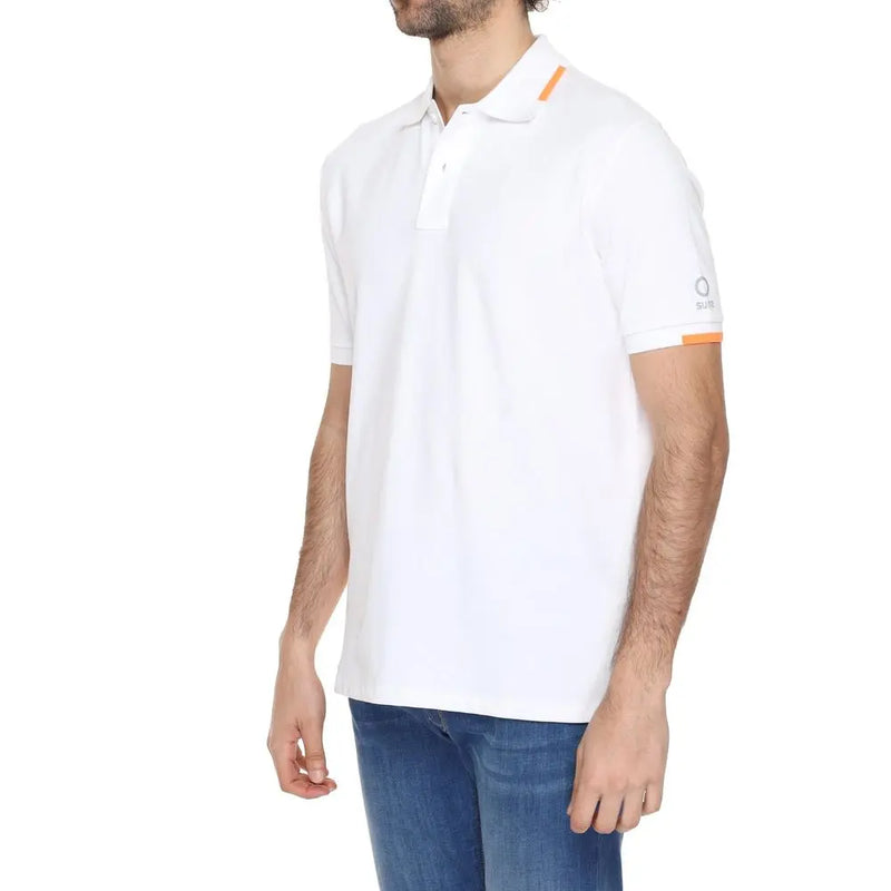 White Cotton Polo Shirt Suns