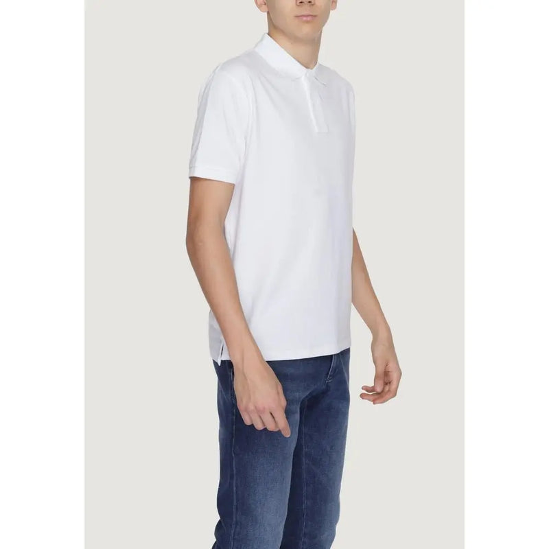 White Cotton Polo Shirt Suns