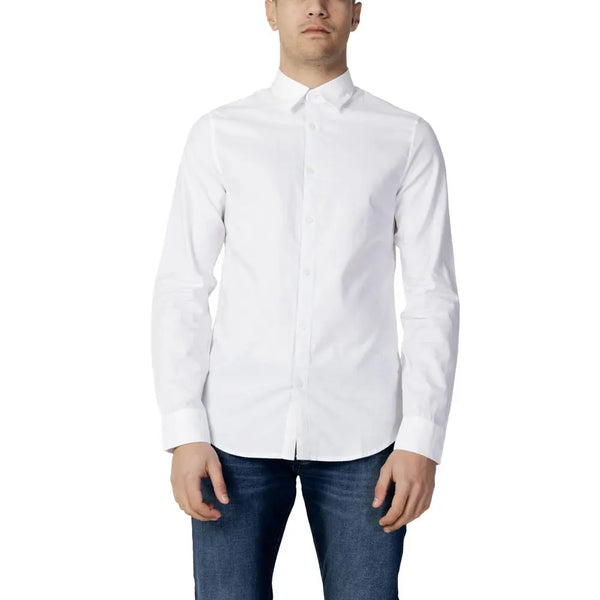 White Cotton Shirt Armani Exchange