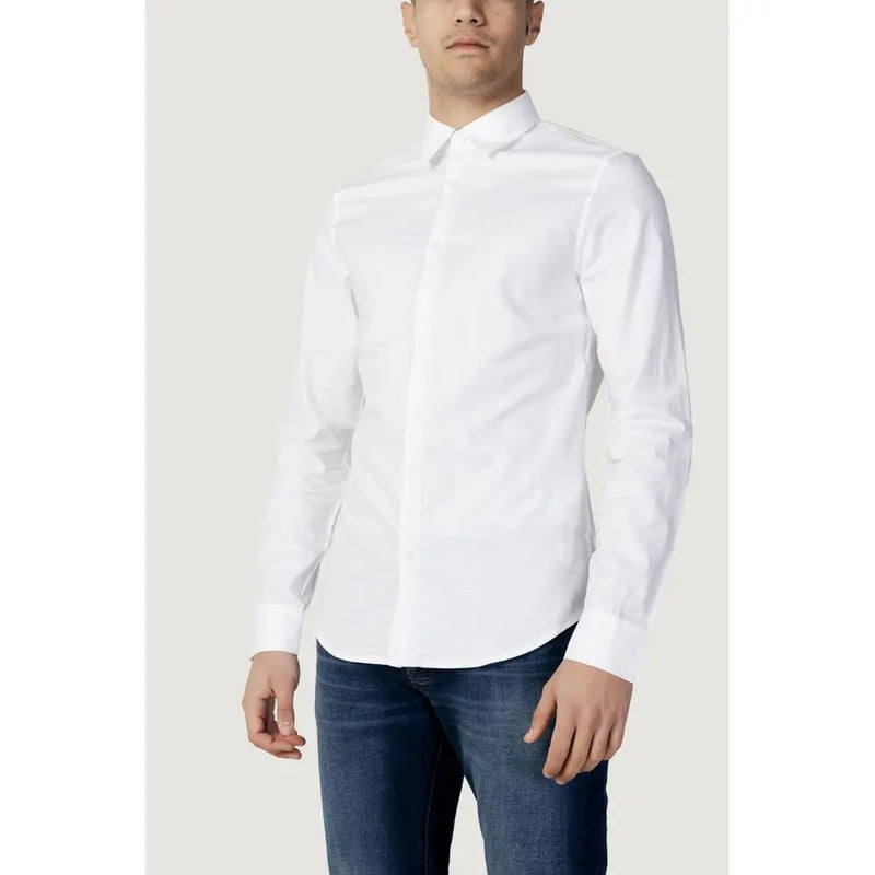 White Cotton Shirt Armani Exchange