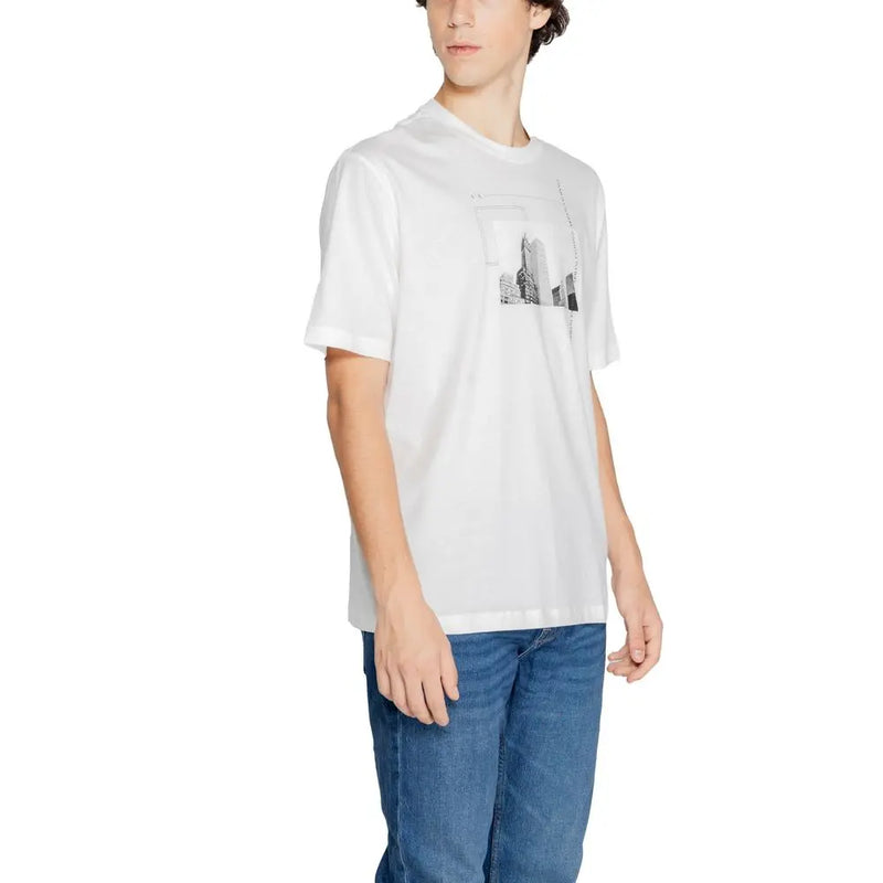 White Cotton T-Shirt Armani Exchange