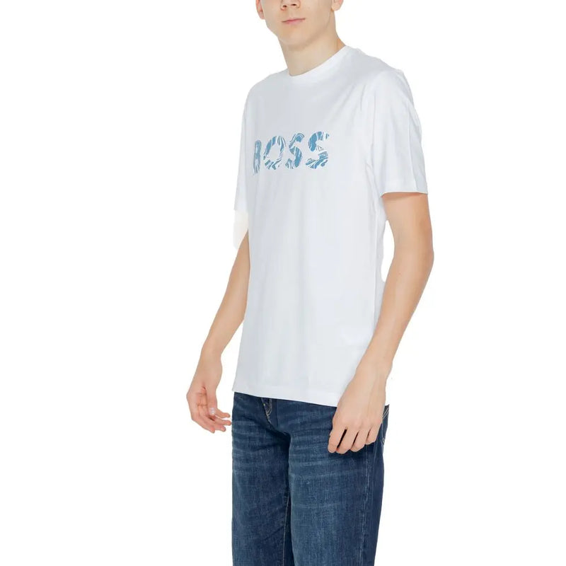 White Cotton T-Shirt Hugo Boss