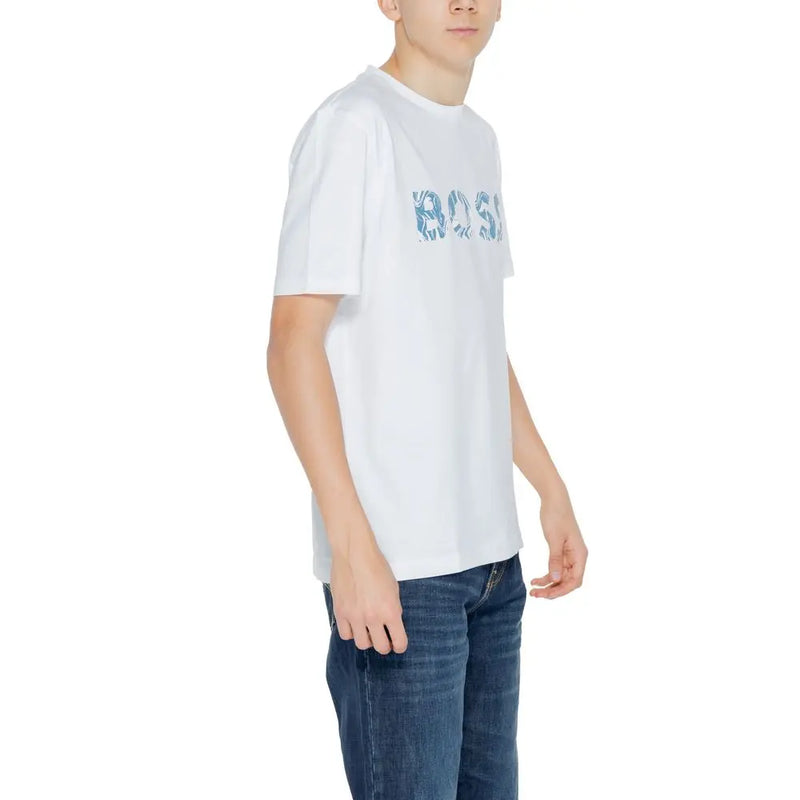 White Cotton T-Shirt Hugo Boss