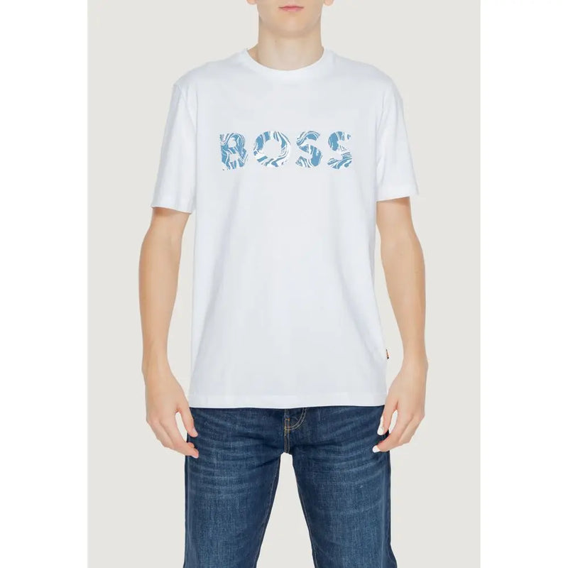 White Cotton T-Shirt Hugo Boss