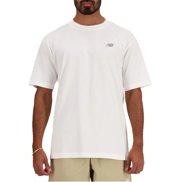 White Cotton T-Shirt New Balance