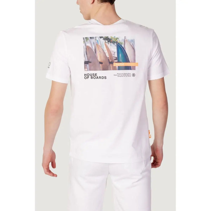 White Cotton T-Shirt Suns