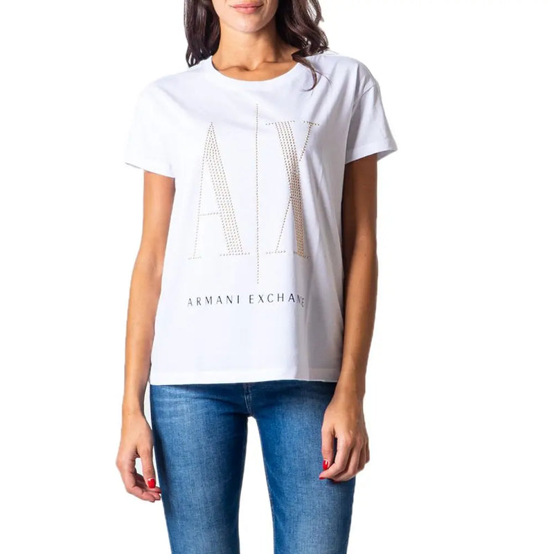 White Cotton Tops & T-Shirt Armani Exchange