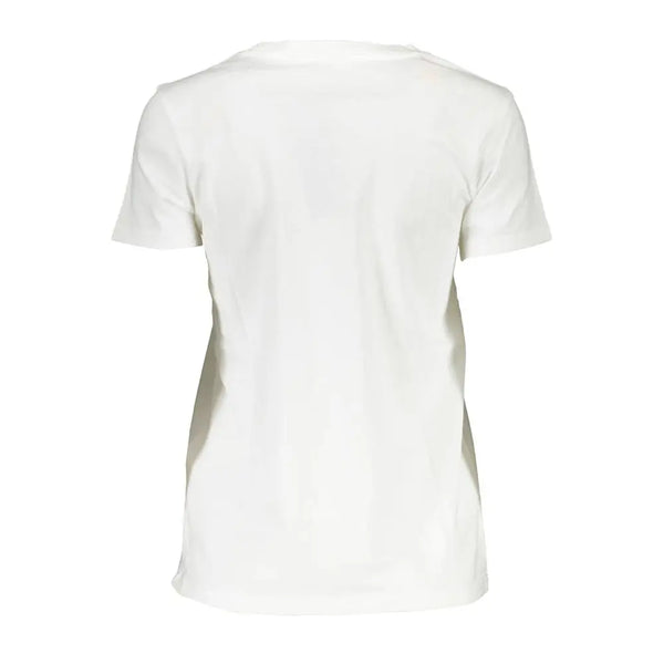 White Cotton Women Tee Levi's