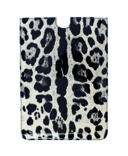 White Leopard Pattern Leather eBook Cover Tablet Case Dolce & Gabbana