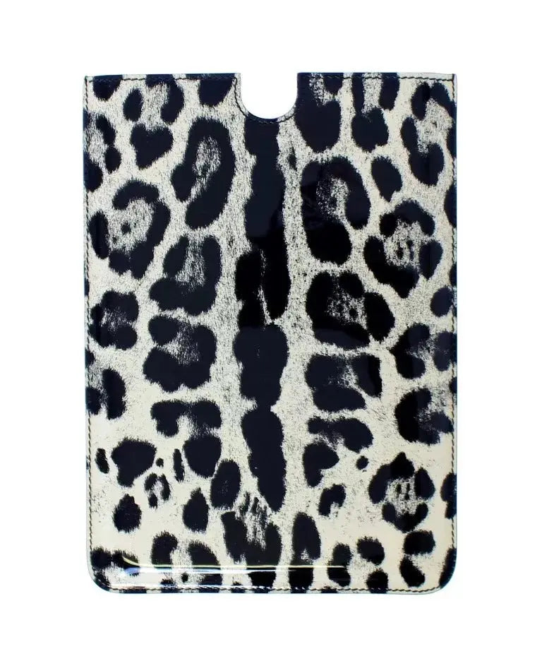 White Leopard Pattern Leather eBook Cover Tablet Case Dolce & Gabbana