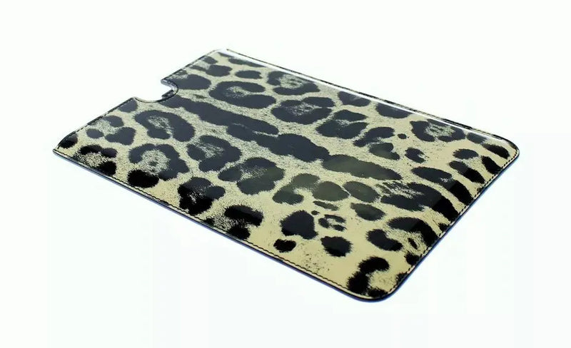 White Leopard Pattern Leather eBook Cover Tablet Case Dolce & Gabbana