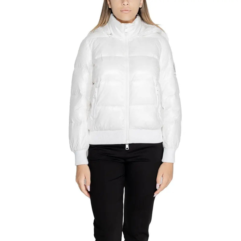 White Polyamide Jackets & Coat Armani Exchange