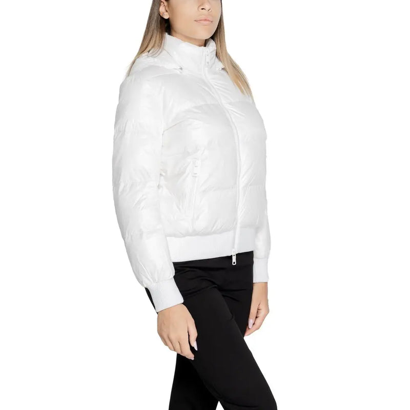 White Polyamide Jackets & Coat Armani Exchange