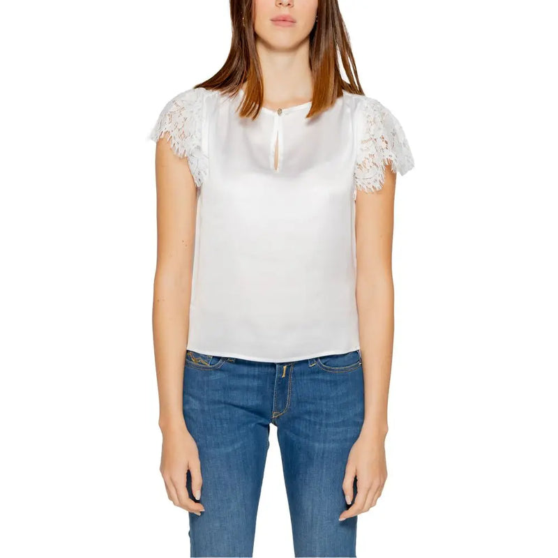 White Polyester Shirt Guess