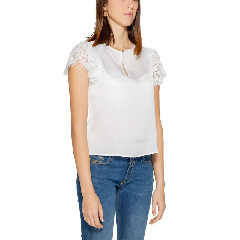 White Polyester Shirt Guess