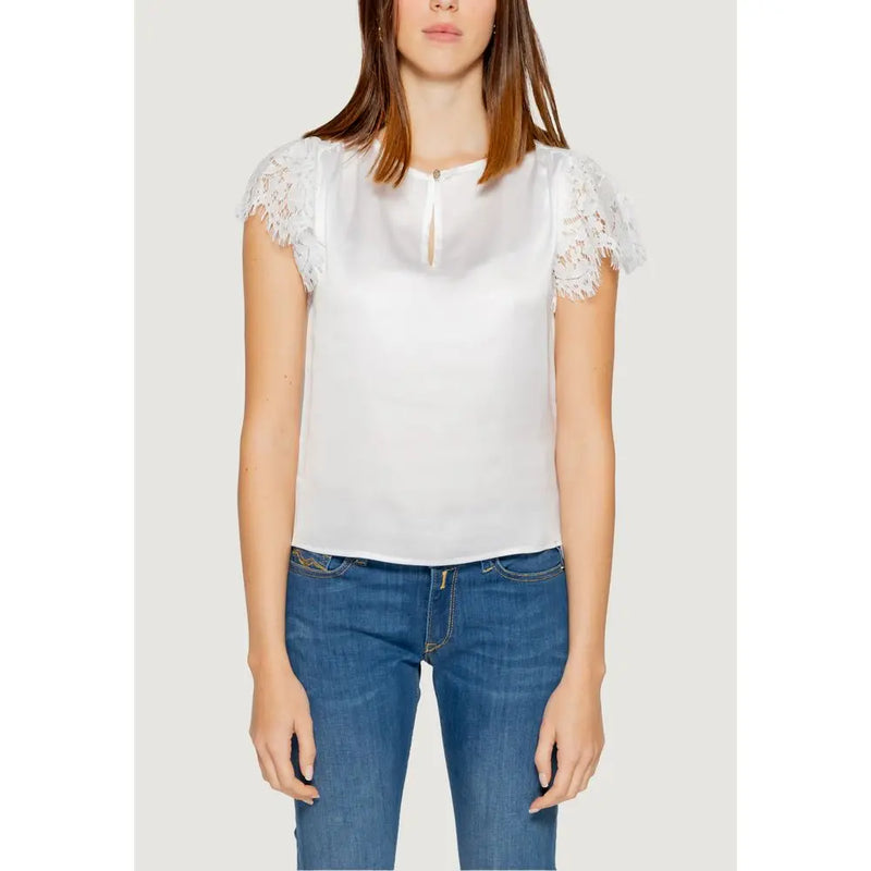 White Polyester Shirt Guess