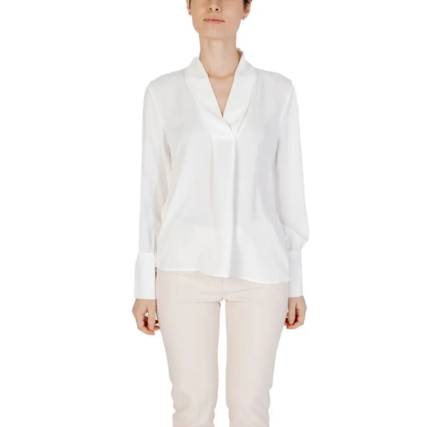 White Polyester Shirt Rinascimento