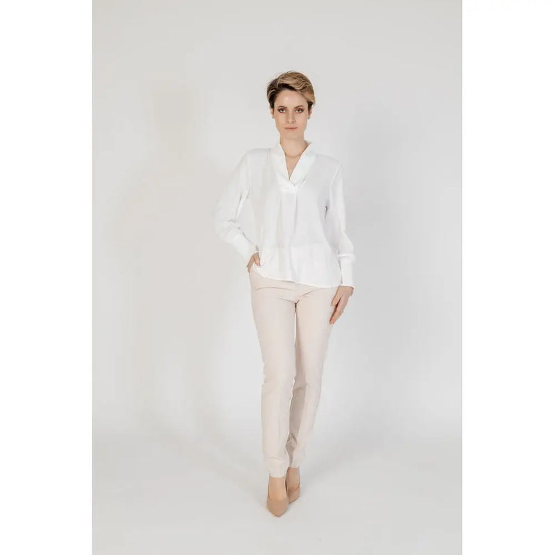 White Polyester Shirt Rinascimento