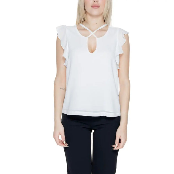 White Polyester Shirt Rinascimento