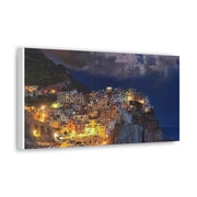 Beautiful Moon over an Italy Mountain Print Printify