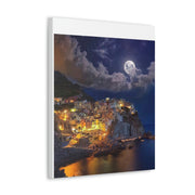 Beautiful Moon over an Italy Mountain Print Printify