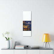 Beautiful Moon over an Italy Mountain Print Printify