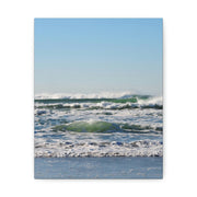 Beautiful Ocean Picture Satin Canvas, Stretched Printify