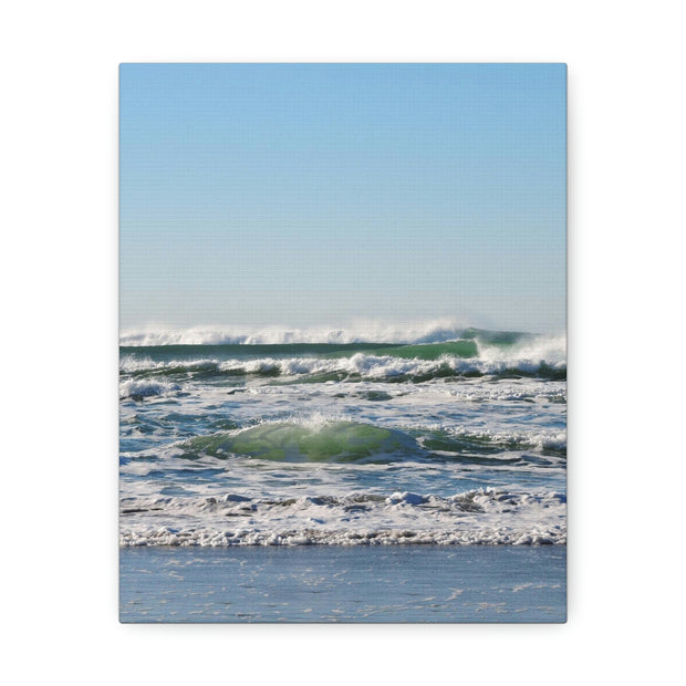 Beautiful Ocean Picture Satin Canvas, Stretched Printify