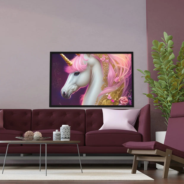 Beautiful Whimsical Unicorn Horse in Nature Environment Printify