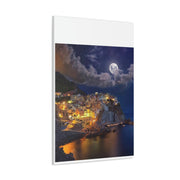 Beautiful Moon over an Italy Mountain Print Printify