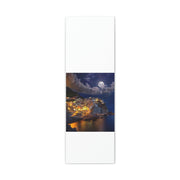 Beautiful Moon over an Italy Mountain Print Printify