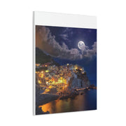 Beautiful Moon over an Italy Mountain Print Printify