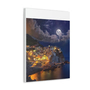 Beautiful Moon over an Italy Mountain Print Printify