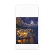 Beautiful Moon over an Italy Mountain Print Printify