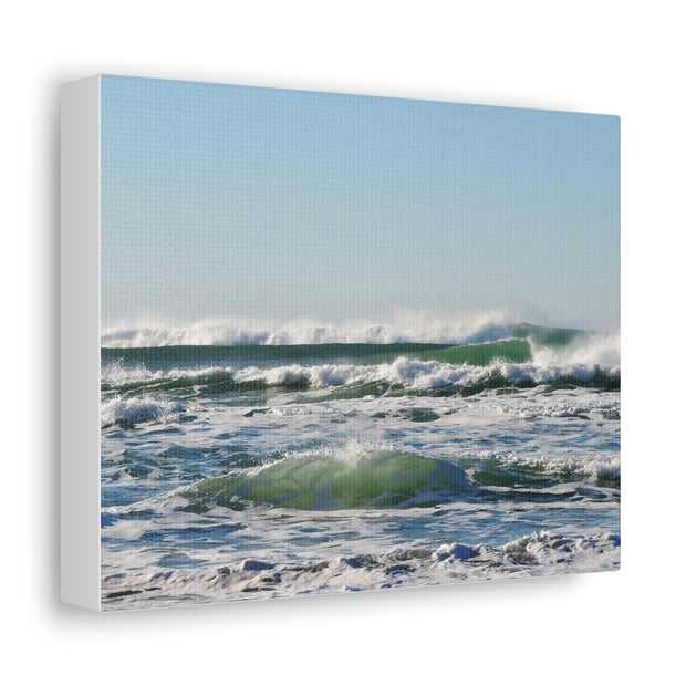 Beautiful Ocean Picture Satin Canvas, Stretched Printify